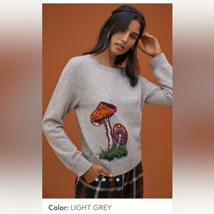 Pilco Anthropologie cashmere mushroom sweater. Size Small.